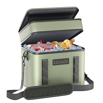 Lanedo Lisa Lunch Soft Cooler 20 Can, Insulated Bag Portable Ice Chest Box for Lunch, Beach, Drink, ...