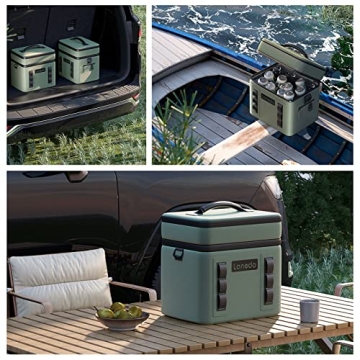 Lanedo Lisa Lunch Soft Cooler 20 Can, Insulated Bag Portable Ice Chest Box for Lunch, Beach, Drink, Beverage, Travel, Camping, Picnic, Car, Trips, Cooler Leak-Proof (Double Layer)