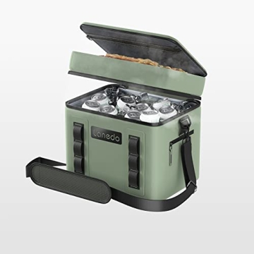 Lanedo Lisa Lunch Soft Cooler 20 Can, Insulated Bag Portable Ice Chest Box for Lunch, Beach, Drink, Beverage, Travel, Camping, Picnic, Car, Trips, Cooler Leak-Proof (Double Layer)