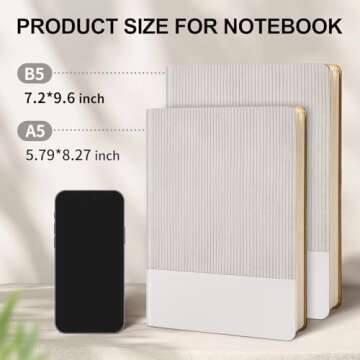 Premium TSFPapier Lined Notebook Journal - A5 Leather Journal with 216 Pages