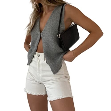 Fernvia Y2k Crochet Vest Top - Stylish & Versatile