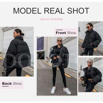 Dokotoo Womens Warm Puffer Jacket for Fall