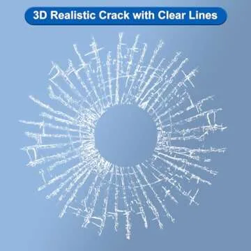 Funny COGEEK 3D Broken Glass Sticker for Cars