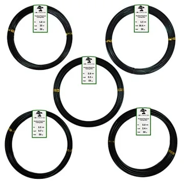 Anodized Aluminum Bonsai Training Wire 5-Size Starter Set with Canvas Bag - 1.0mm, 1.5mm, 2.0mm, 2.5...