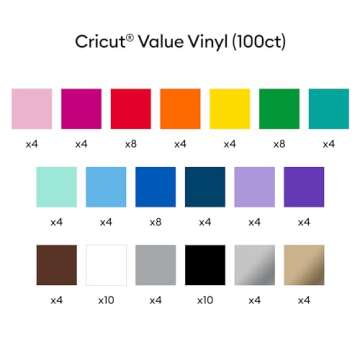 Cricut Value Permanent Vinyl - 100ft Rainbow Sampler