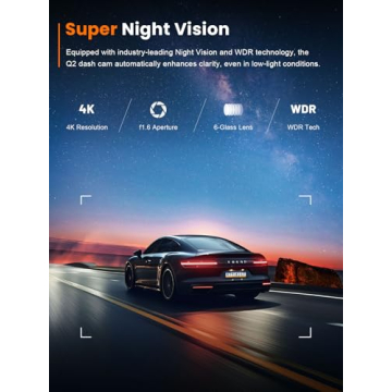 Galphi 4K Dash Cam with 5G WiFi & 64GB Card Included