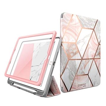 i-Blason iPad 9.7 Case with Built-in Screen Protector & Pencil Holder - Cosmo Marble Design