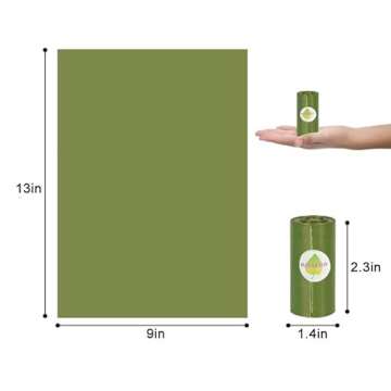 ROSEBB dog poop bags rolls,Pet Waste bags,poop bags for dogs,Guaranteed Leak Proof and Extra Thick d...
