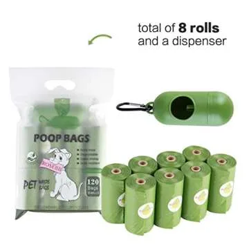 ROSEBB Leak Proof Dog Poop Bags | 120 Eco-Friendly Waste Bags