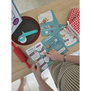 Tovla Jr. Ultimate Real Pizza Cooking Kit for Kids – Fun DIY Baking Set, STEM Activity for Ages 4+, Visual Learning Pizza Tools, Great Gift for Young Chefs