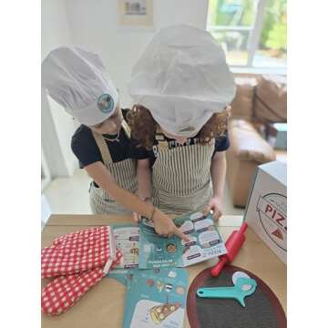 Tovla Jr. Ultimate Real Pizza Cooking Kit for Kids – Fun DIY Baking Set, STEM Activity for Ages 4+, Visual Learning Pizza Tools, Great Gift for Young Chefs