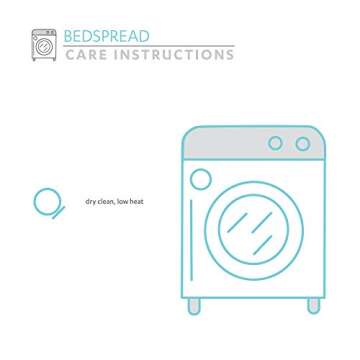 Lush Decor Ruffle Skirt Bedspread Set - 3 Piece Luxurious Farmhouse Bedding Set - Elegant, Charming Ruffle Detail - Timeless Style & Classic Design - Soft and Lightweight - Full, Lake Blue