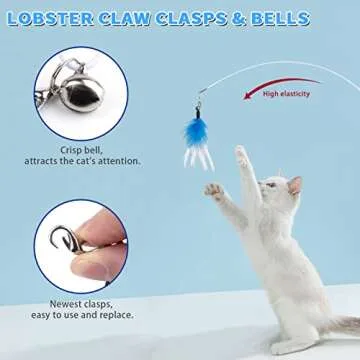 iKOIHO Cat Wand Toy - Fairy Feather Toys for Cats