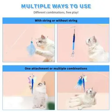 iKOIHO Cat Wand Toy - Fairy Feather Toys for Cats