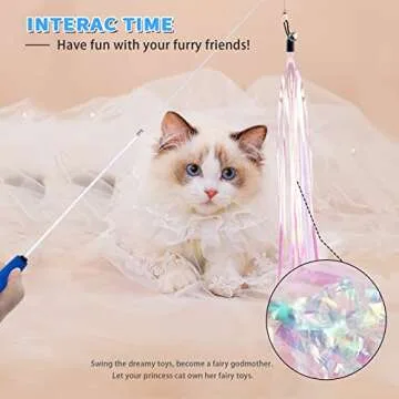 iKOIHO Cat Wand Toy - Fairy Feather Toys for Cats