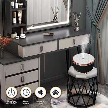 Diffusers for Essential Oils Large Room, 500ml Aromatherapy Diffuser Cool Mist Humidifier with Remot...