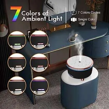 Diffusers for Essential Oils Large Room, 500ml Aromatherapy Diffuser Cool Mist Humidifier with Remote Control,7 Colors Lights & 3 Mist Mode Waterless Auto Off for Women Office Home Black