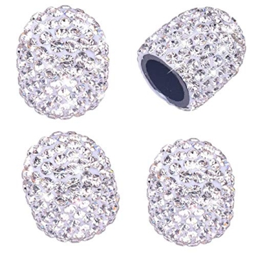 DBlosp Crystal Rhinestone Tire Valve Caps - Luxe Car Bling Accessories