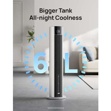 Dreo Tower Fan with Smart Controls and Powerful Cooling