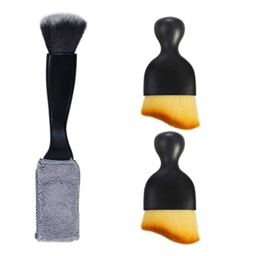 Yungeln 3 PCS Car Interior Dust Brush,Car Detailing Brush,Car Dash Cleaning Soft Brush,Universal Car...