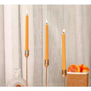 Natural Beeswax Taper Candles - Smokeless & Dripless