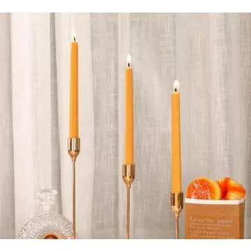 Natural Beeswax Taper Candles - Smokeless & Dripless