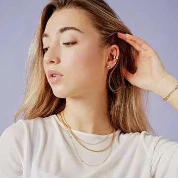PAVOI 14K Gold Plated 925 Sterling Silver Huggie Half Hoop Earrings | Hypoallergenic Minimalist Tiny Cartilage Earring (Round CZ, Rose Gold)