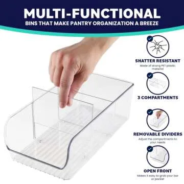 ELTOW Snack Organizer 4-Pack - Customizable Storage Solution