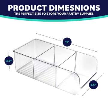 ELTOW Snack Organizer 4-Pack - Customizable Storage Solution