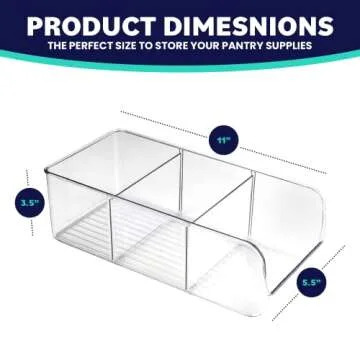 ELTOW Snack Organizer 4-Pack - Customizable Storage Solution