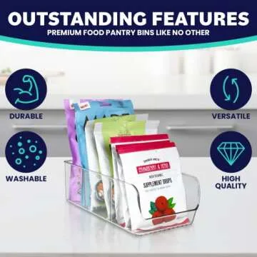 ELTOW Snack Organizer 4-Pack - Customizable Storage Solution
