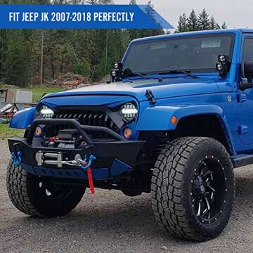 TOPFIRE Painted Front Grill for Jeep Wrangler JK