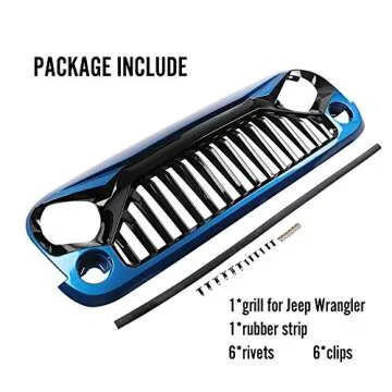 TOPFIRE Painted Front Grill for Jeep Wrangler JK