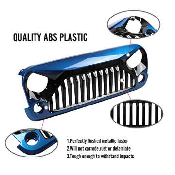 TOPFIRE Painted Front Grill for Jeep Wrangler JK