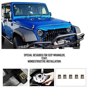 TOPFIRE Painted Front Grill for Jeep Wrangler JK