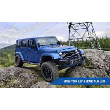 TOPFIRE Painted Front Grill for Jeep Wrangler JK