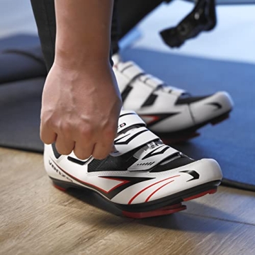 Venzo Men's Cycling Shoes Compatible with Look Delta & Shimano SPD-SL