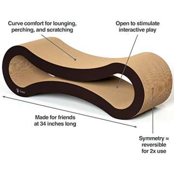 Durable PetFusion Ultimate Cat Scratcher Lounge for Cats