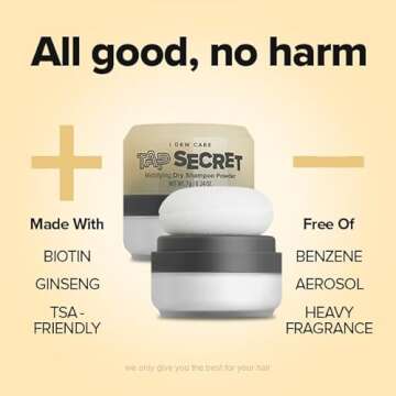 Biotin Clarifying Dry Shampoo Trio | Eco-Friendly & Travel Size