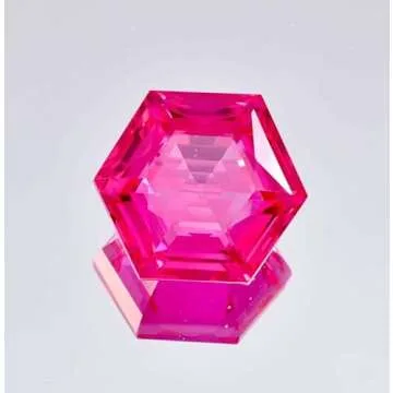 Gems_Hub 1 Pcs. Of Natural Pink Sapphire Asscher 24x21mm Asscher loose gemstone for jewelry making. (DIY, Ring, Pendant, Necklace)| GH_NAT_11433