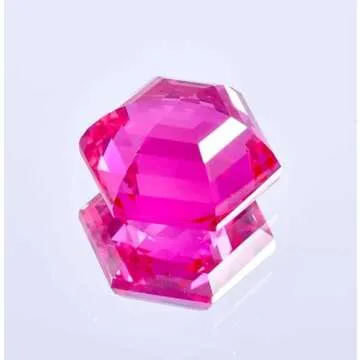 Gems_Hub 1 Pcs. Of Natural Pink Sapphire Asscher 24x21mm Asscher loose gemstone for jewelry making. (DIY, Ring, Pendant, Necklace)| GH_NAT_11433