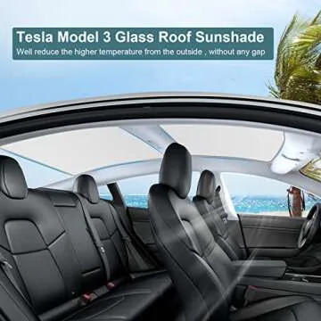 KUNIST Tesla Model 3 Roof Sunshades - Premium UV Protection