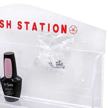 FUJI 4 Row Acrylic Nail Polish Wall Rack for Organization