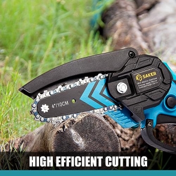 Saker Mini Chainsaw,Portable Electric Chainsaw Cordless,Handheld Chain Saw Pruning Shears Chainsaw for Tree Branches,Courtyard,Household and Garden Gifts for Men Dad Husband Women