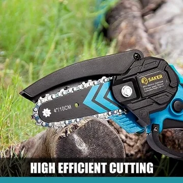 Saker Mini Chainsaw,Portable Electric Chainsaw Cordless,Handheld Chain Saw Pruning Shears Chainsaw for Tree Branches,Courtyard,Household and Garden Gifts for Men Dad Husband Women