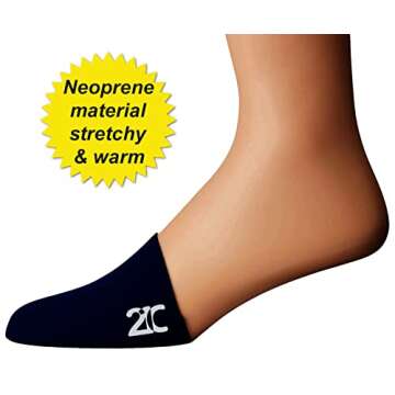 21C 1.5mm Neoprene Toe Warmers (Wear Inside Shoes) - 2 Pairs - 4 Foot Warmer Booties for Cycling, Hi...