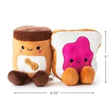 Hallmark Better Together 5" Magnetic Plush Toys (Peanut Butter and Jelly) Gifts for Christmas, Anniversary, Valentine's Day