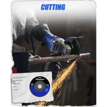 AVID POWER Angle Grinder - Powerful 7.5 Amp Electric Tool for Cutting & Grinding