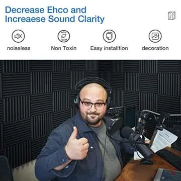 Quick-Recovery Acoustic Foam Panels - 12 Pack