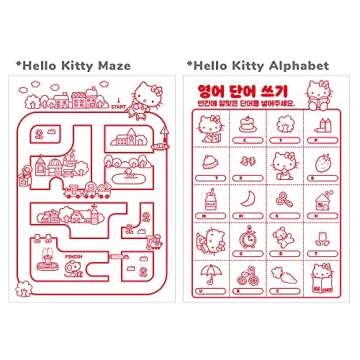 [2-in-1] Hello Kitty Arts & Craft Kids Fun Coloring Book AND 12-Color Colored Pencil Set